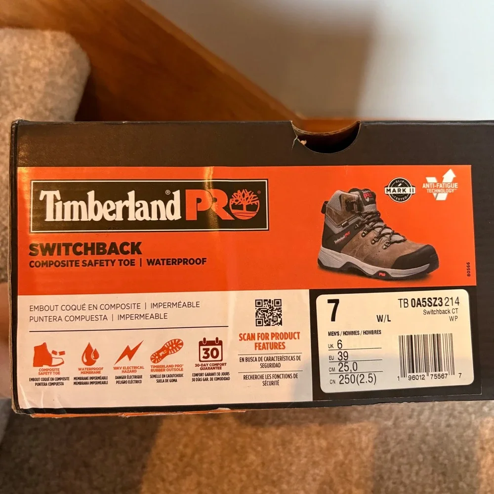 Timberland PRO Switchback Composite Toe Waterproof Work‎ Hiking Boots Mens 7W